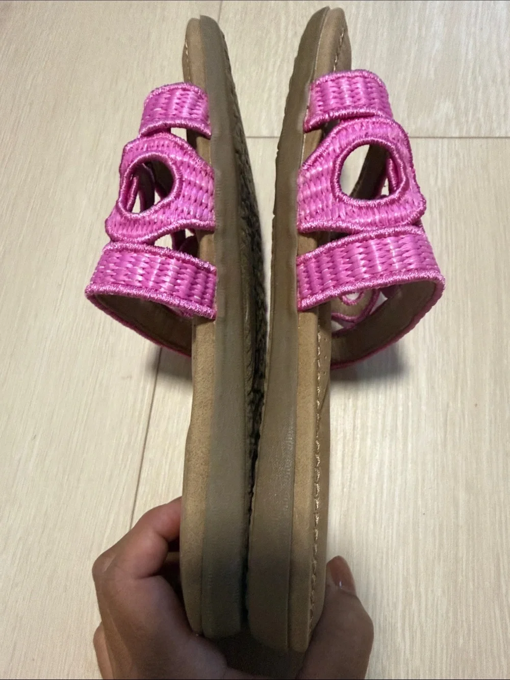 Cliffs by WHITE MOUNTAIN Pink Braided Slide Sandals